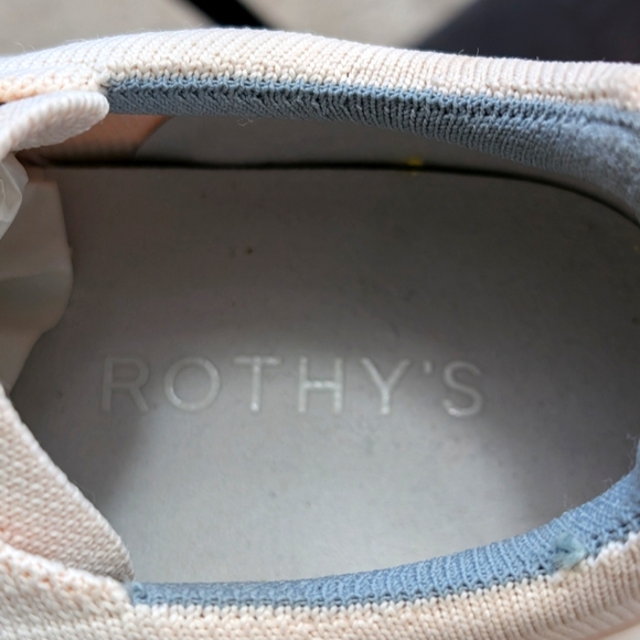 NWOT Rothy's light pink lace up sneakers unisex Sz W 10 and M 8.5 - Picture 4 of 7